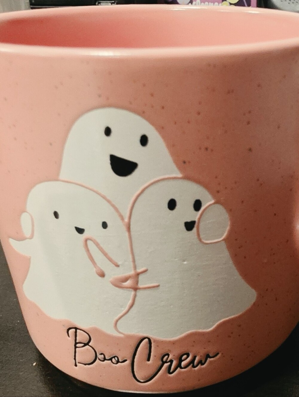 Pink 'Boo Crew' Ghost Ceramic Mug